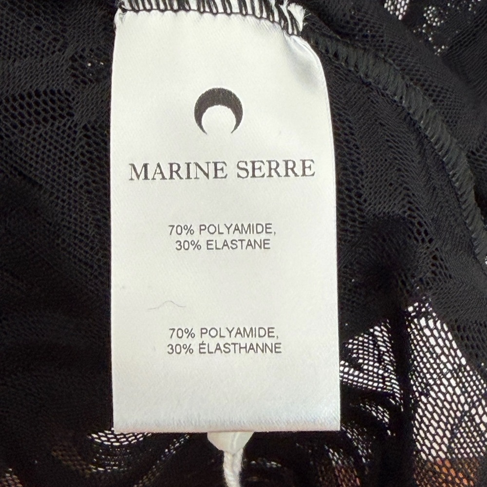 Marine Serre Black Patterned Sheer Top - Picture 4 of 6